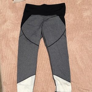 Lucy Black, Gray, and White Leggings